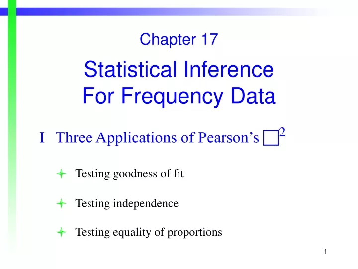 chapter 17 statistical inference for frequency