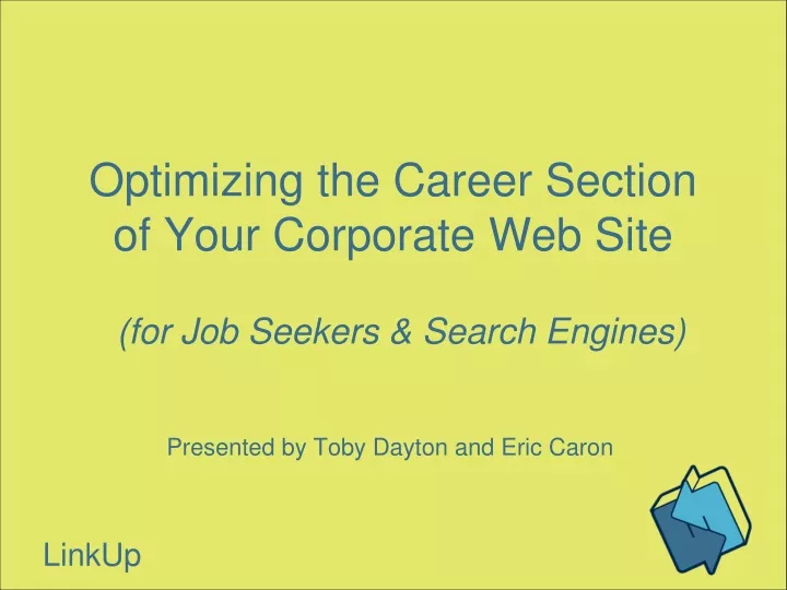 optimizing the career section of your corporate web site