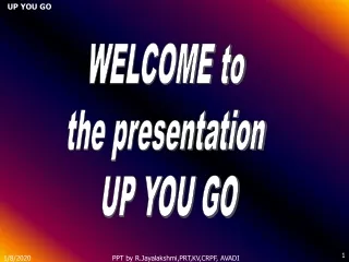 WELCOME to  the presentation  UP YOU GO