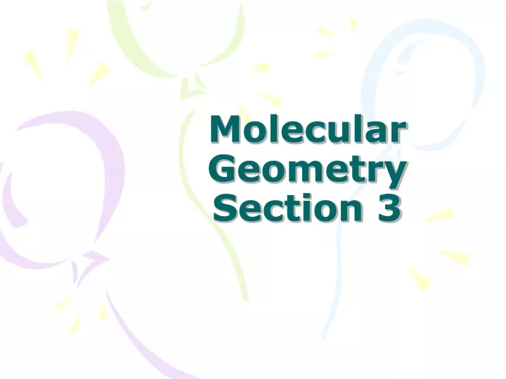 molecular geometry section 3