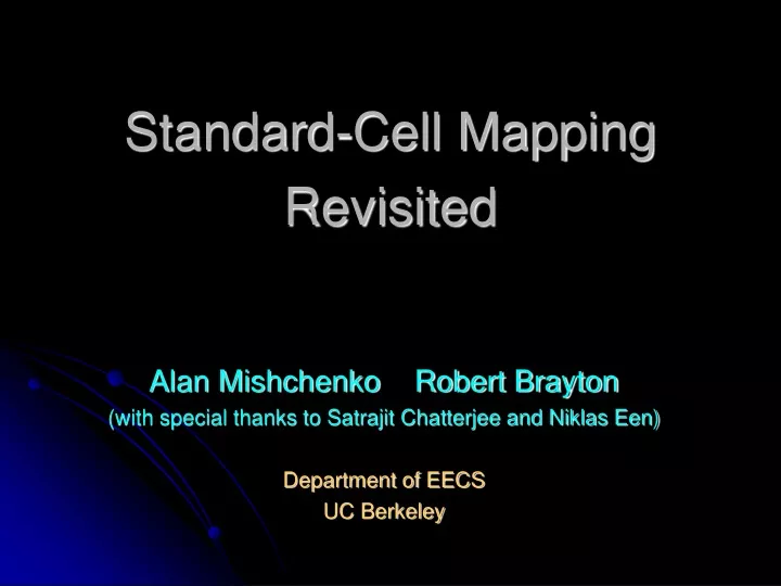 standard cell mapping revisited