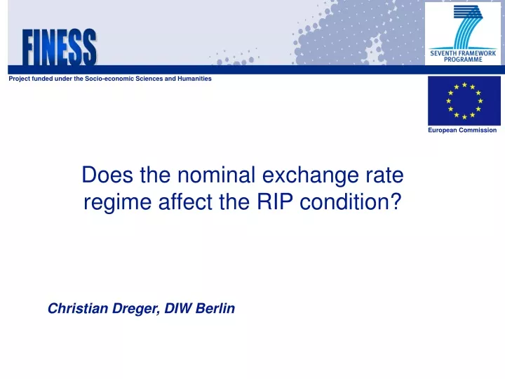 does the nominal exchange rate regime affect the rip condition