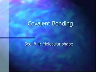 Covalent Bonding