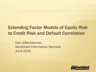 Extending Factor Models of Equity Risk to Credit Risk and Default Correlation