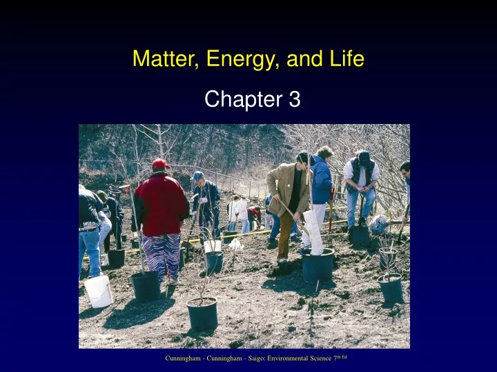 matter energy and life