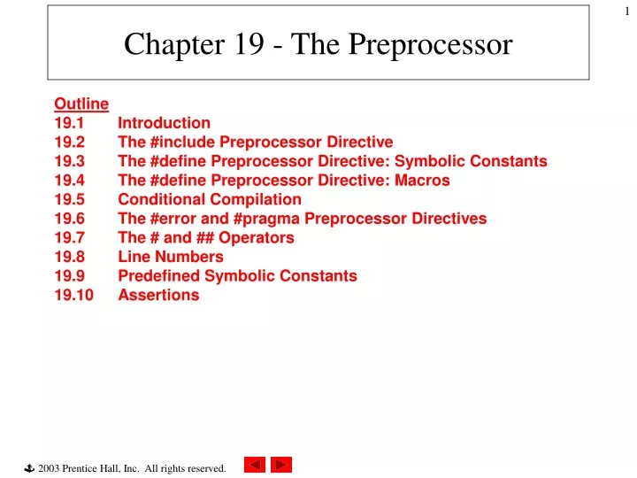 chapter 19 the preprocessor