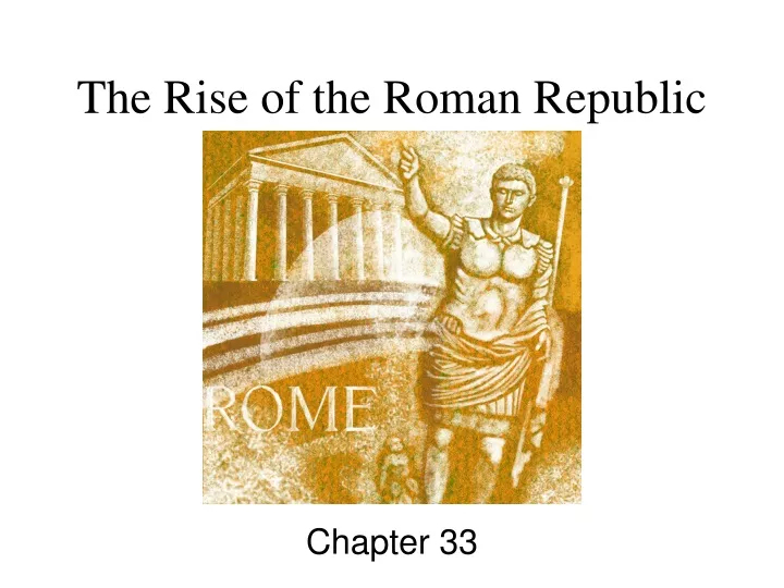 the rise of the roman republic