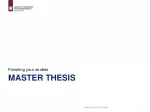 Master thesis - slide 1