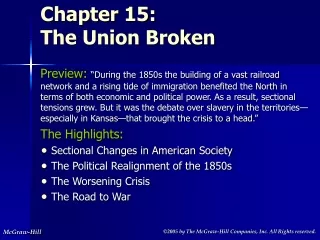 Chapter 15:  The Union Broken