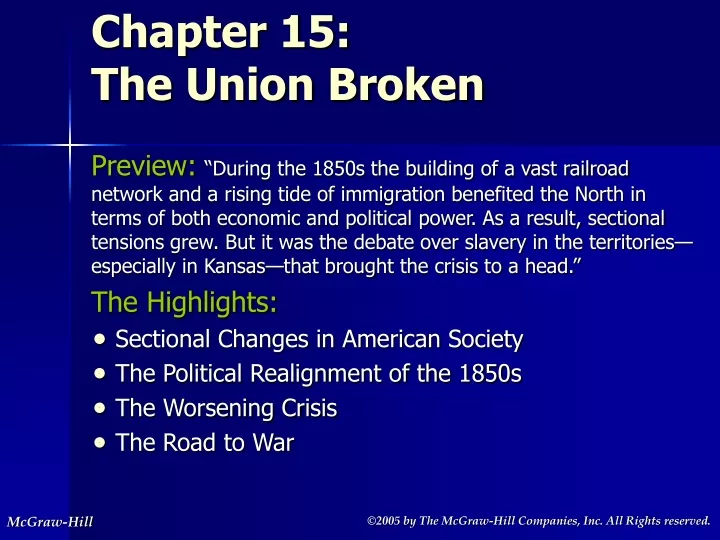 chapter 15 the union broken