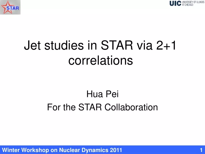 jet studies in star via 2 1 correlations