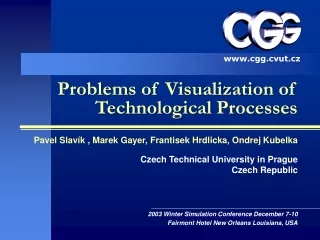 Problems of Visualization of Technological Processes