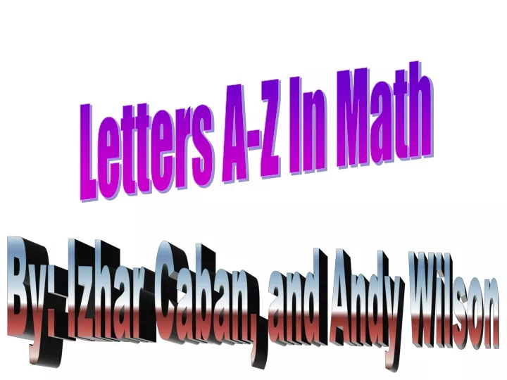 letters a z in math