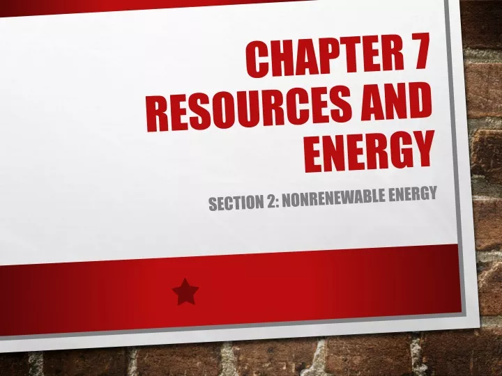 chapter 7 resources and energy