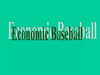 Economic Baseball