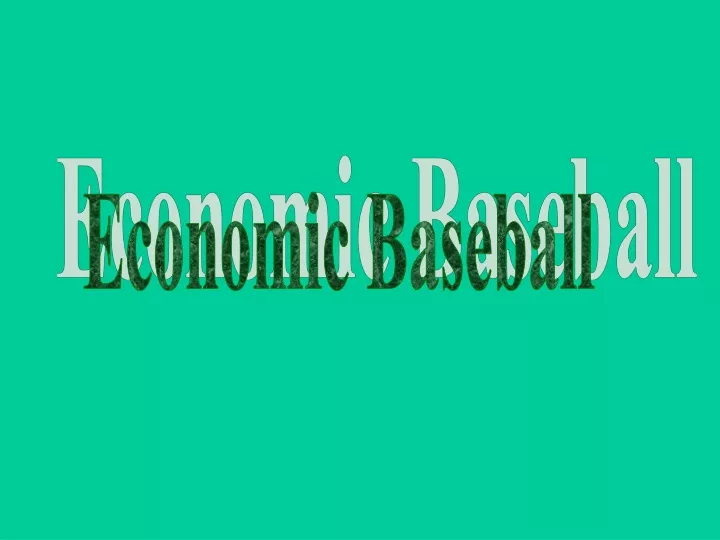 economic baseball