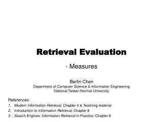 Retrieval Evaluation  - Measures