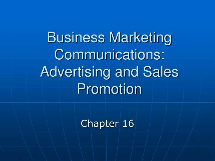 business marketing communications advertising and sales promotion
