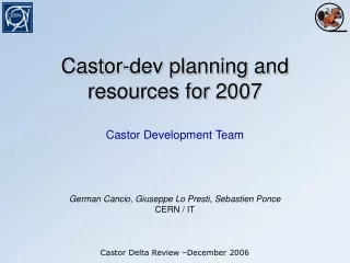Castor-dev planning and resources for 2007