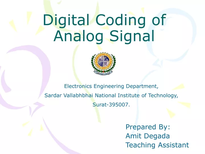 digital coding of analog signal