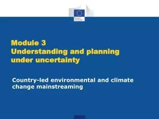 Module 3 Understanding and planning  under uncertainty