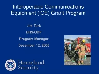 Interoperable Communications  Equipment (ICE) Grant Program