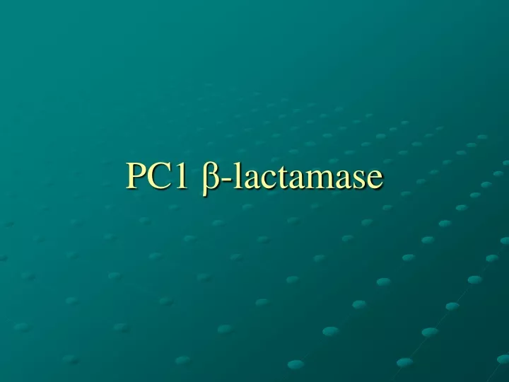 pc1 lactamase