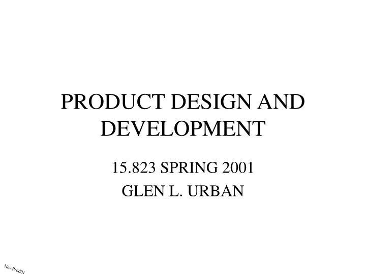 product design and development