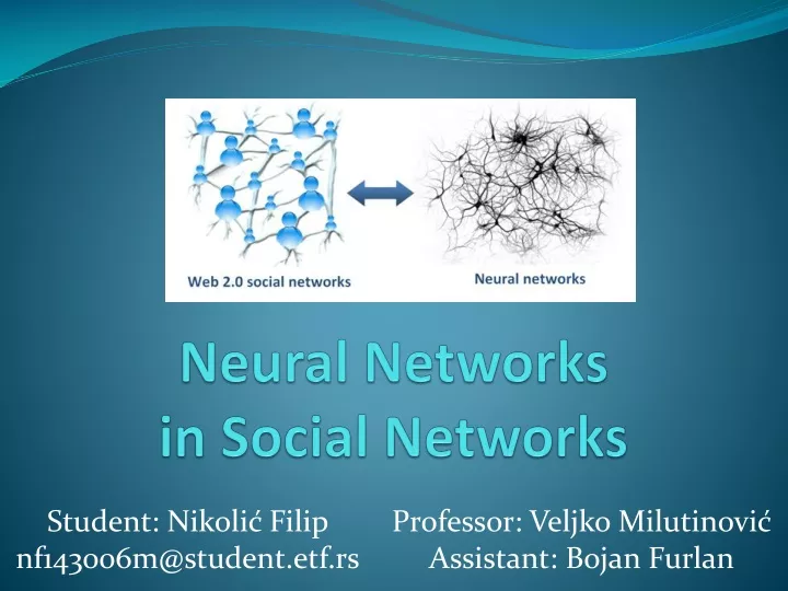 neural networks in social networks