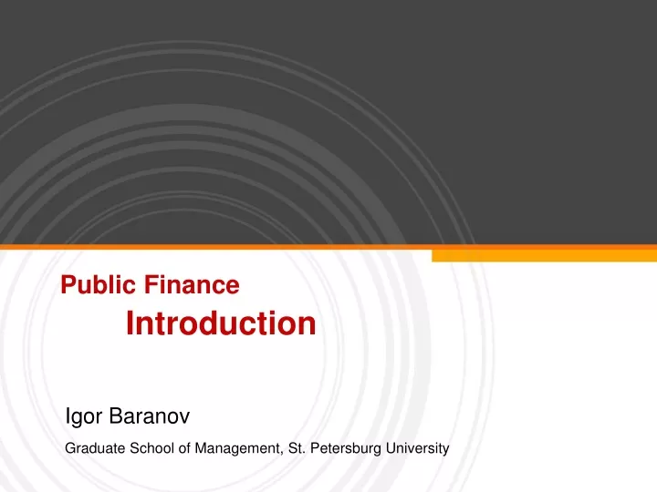 public finance introduction