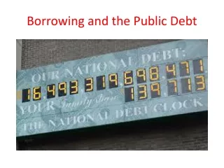 Borrowing and the Public Debt