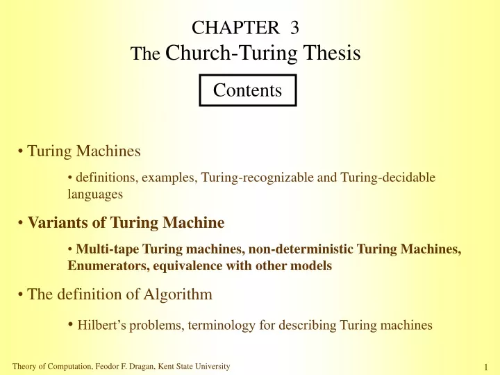 chapter 3 the church turing thesis