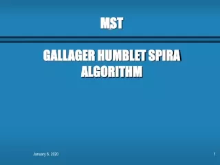 MST GALLAGER HUMBLET SPIRA ALGORITHM