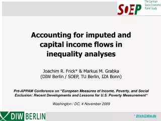Accounting for imputed and  capital income flows in  inequality analyses