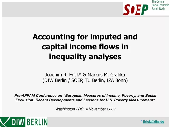 accounting for imputed and capital income flows