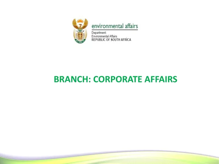 branch corporate affairs