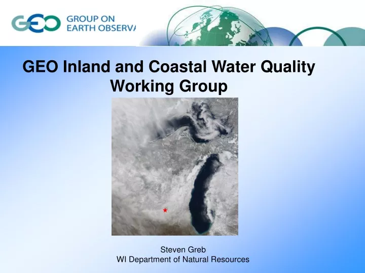 geo inland and coastal water quality working group