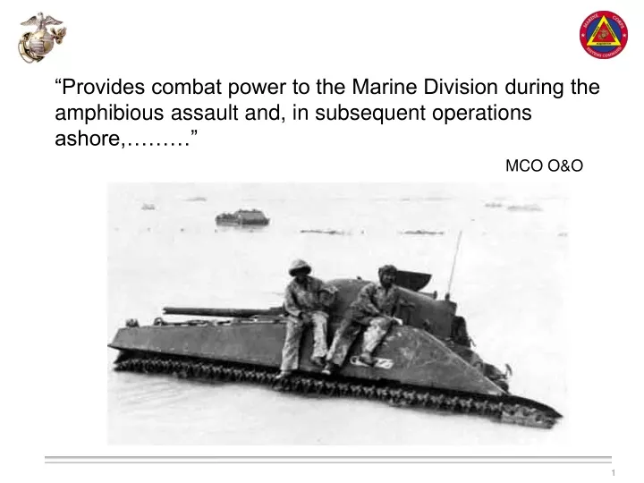 provides combat power to the marine division