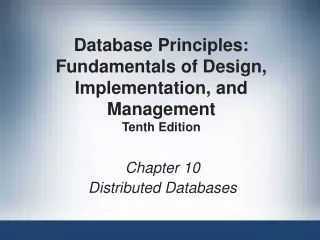 Chapter 10 Distributed Databases