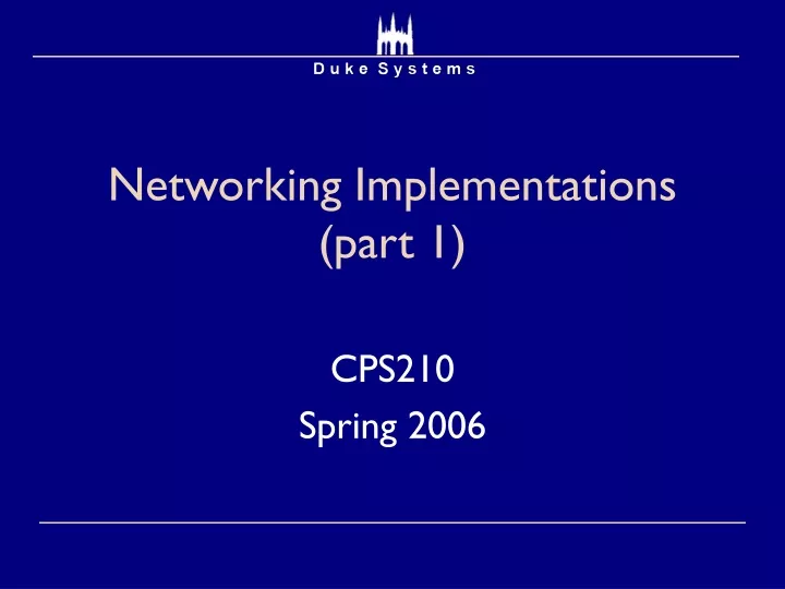 networking implementations part 1