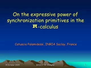 On the expressive power of synchronization primitives in the  ? -calculus