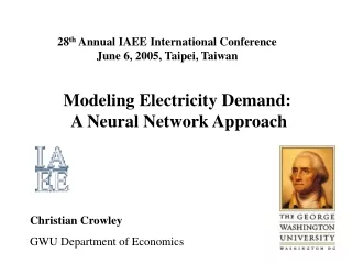 Modeling Electricity Demand:  A Neural Network Approach