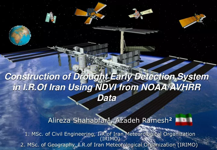 construction of drought early detection system in i r of iran using ndvi from noaa avhrr data
