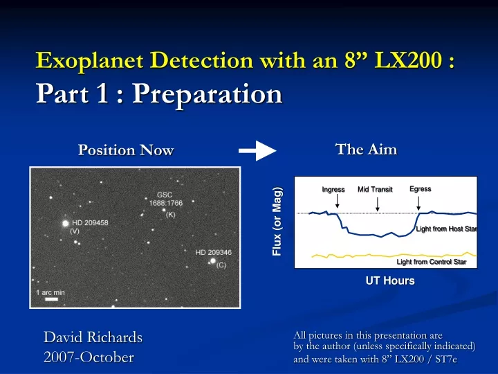 exoplanet detection with an 8 lx200 part 1 preparation