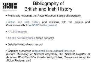 Bibliography of  British and Irish History