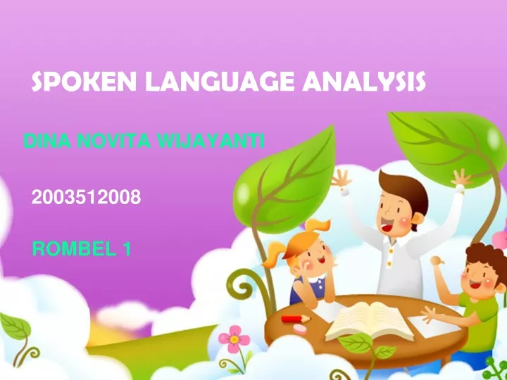 spoken language analysis