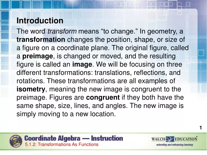 introduction the word transform means to change