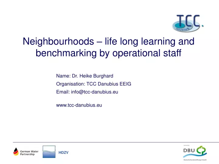 neighbourhoods life long learning and benchmarking by operational staff
