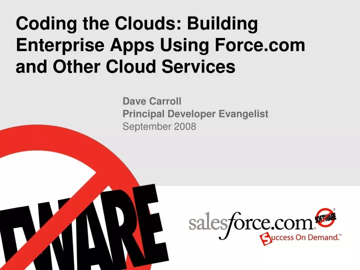 coding the clouds building enterprise apps using force com and other cloud services
