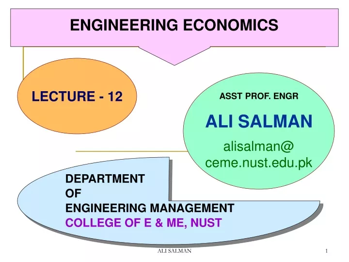 engineering economics
